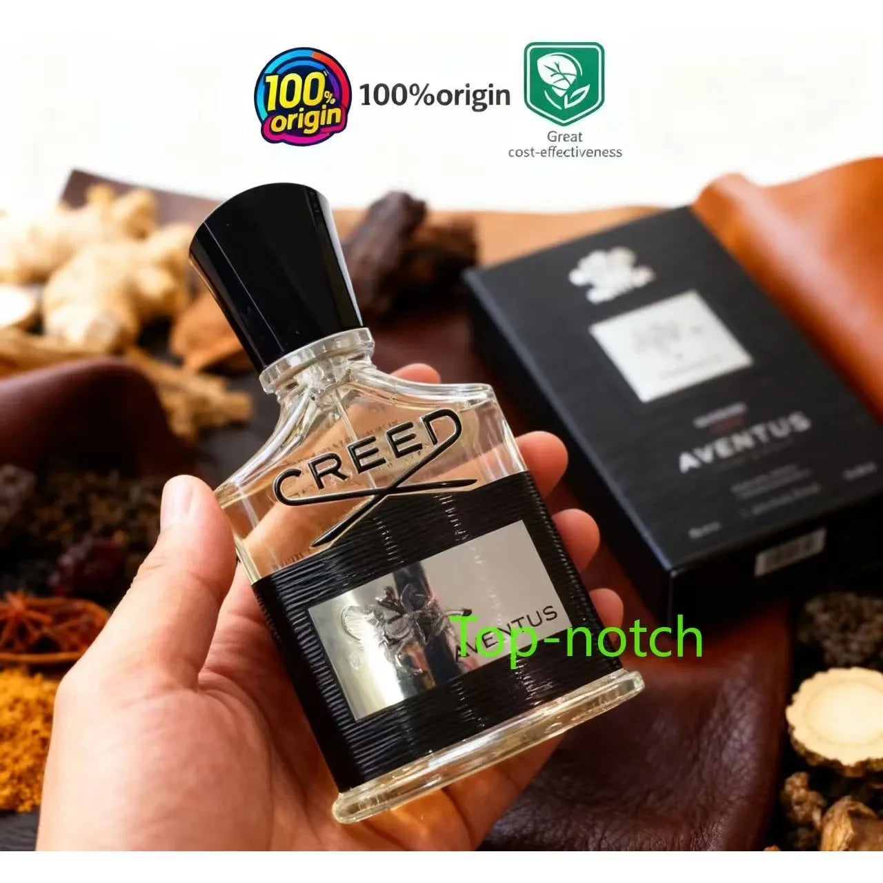 Creed Aventus 120ml parfum for men. Iconic glass bottle with black cap. Long-lasting luxury cologne, 100% original.