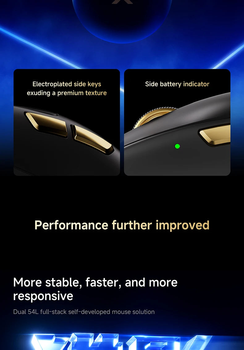 MCHOSE K7 V2 Ultra + Newly Upgraded Gaming Mouse PAW3955 TI 50000DPI 8K Lightweight Wireless Mice With Magnetic Charging Base