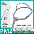 BMC PM2 Nasal Pillow Mask Nose Mask with Headband for CPAP Machine APAP BiPAP S/M/L 3 Sizes Silicone Cushions Apnea CPAP Mask