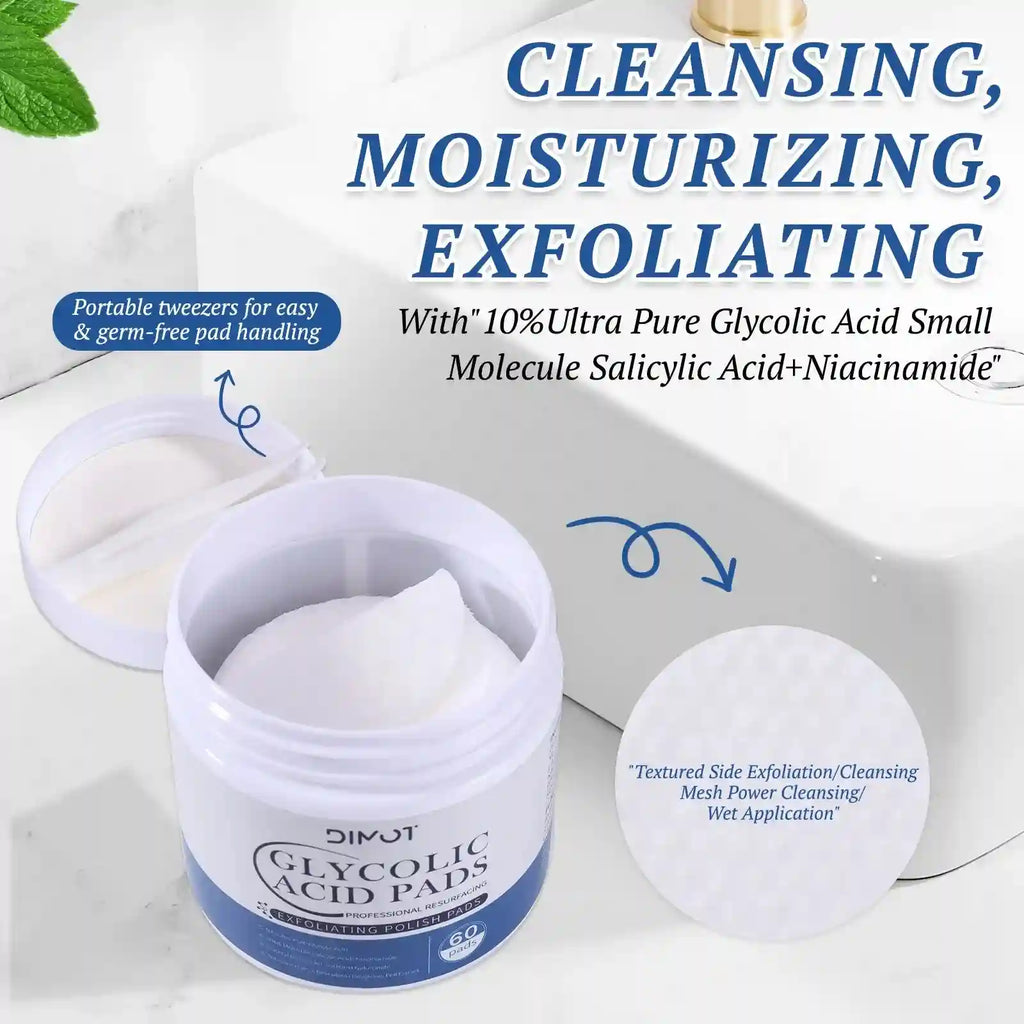 Tidesmit Black Facial Cleansing Pads - Exfoliating Face Scrub Kit Scrubs Treatments Tidesmit