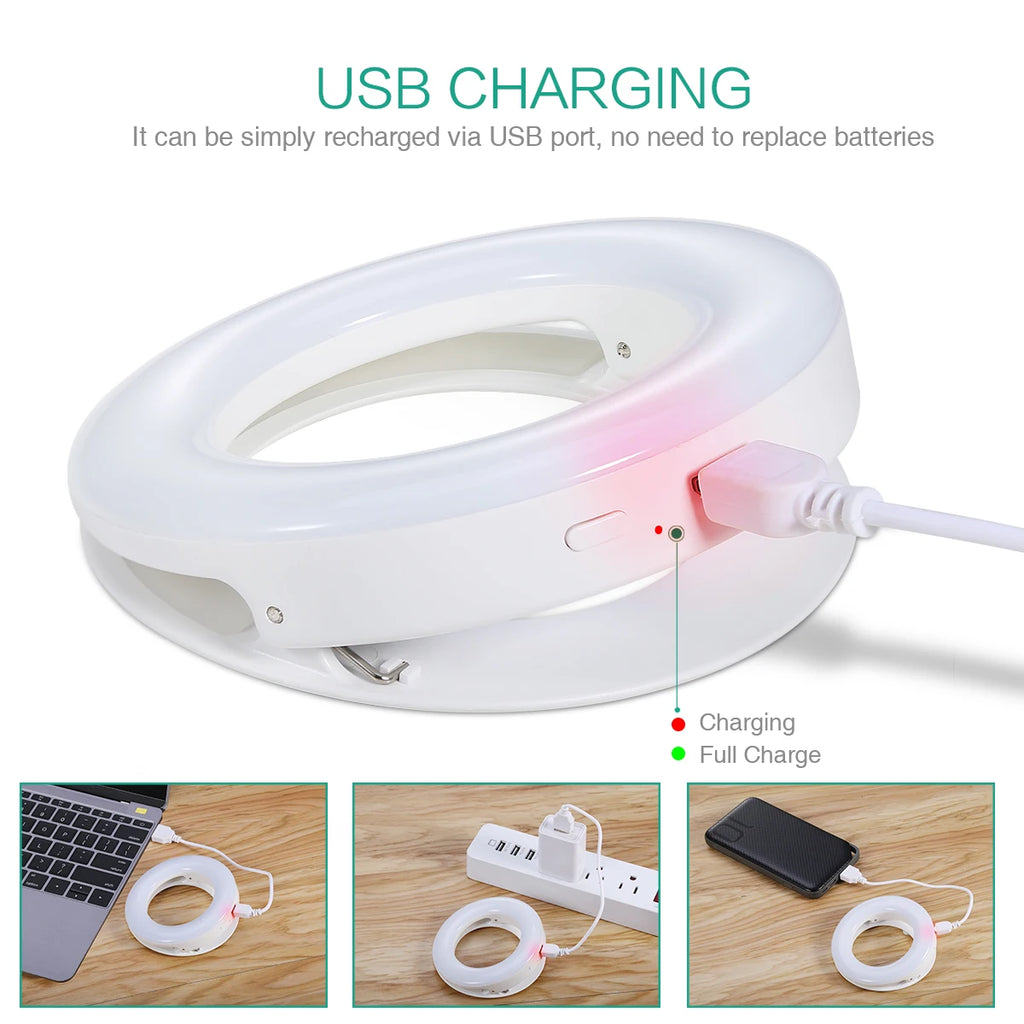Selfie Ring Light Rechargeable LED for Phone & Laptop | Tidesmit Tidesmit