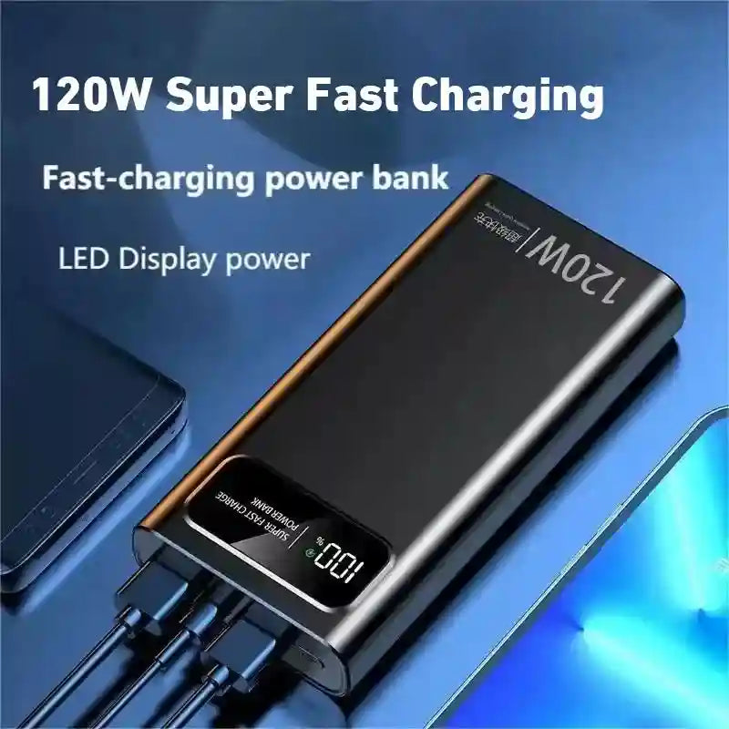 Tidesmit 200000mAh Power Bank - 120W Fast Charging Portable Battery Tidesmit