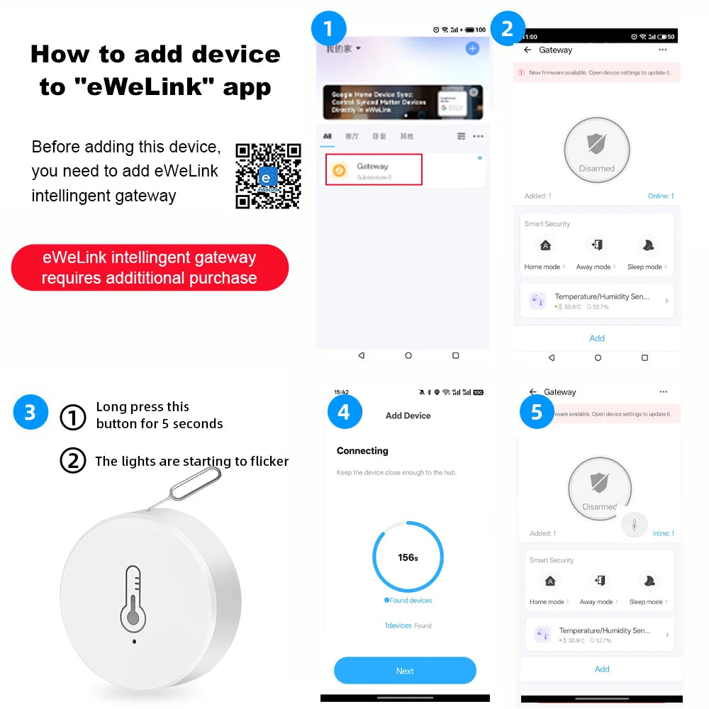 ZigBee Smart Thermometer Hygrometer | Remote App Monitor | Tidesmit Tidesmit