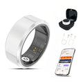 Casatelier White Ceramic Smart Ring, Accurately Tracks SpO2, Heart Rate & Sleep, Long Battery Life, IP68 Waterproof, No Subscription, Android & iOS Compatible, Couple's Gift