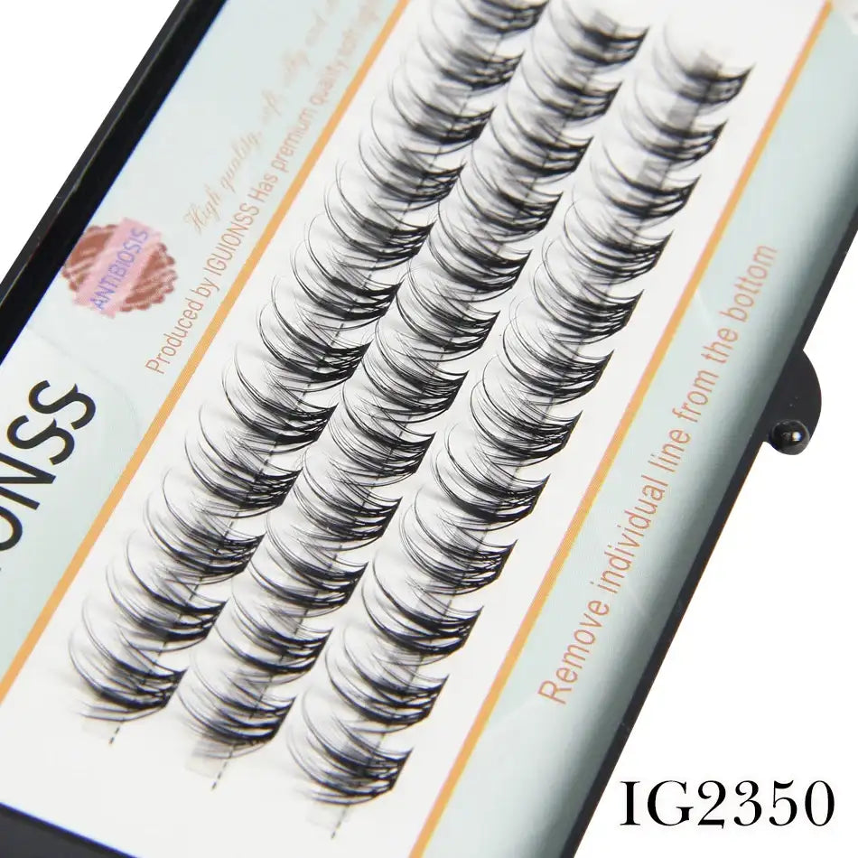 IGUIONSS Segmented False Eyelash Extension DIY Natural Individual Lash Makeup Tools Soft Easy to Operate Eyelashes False
