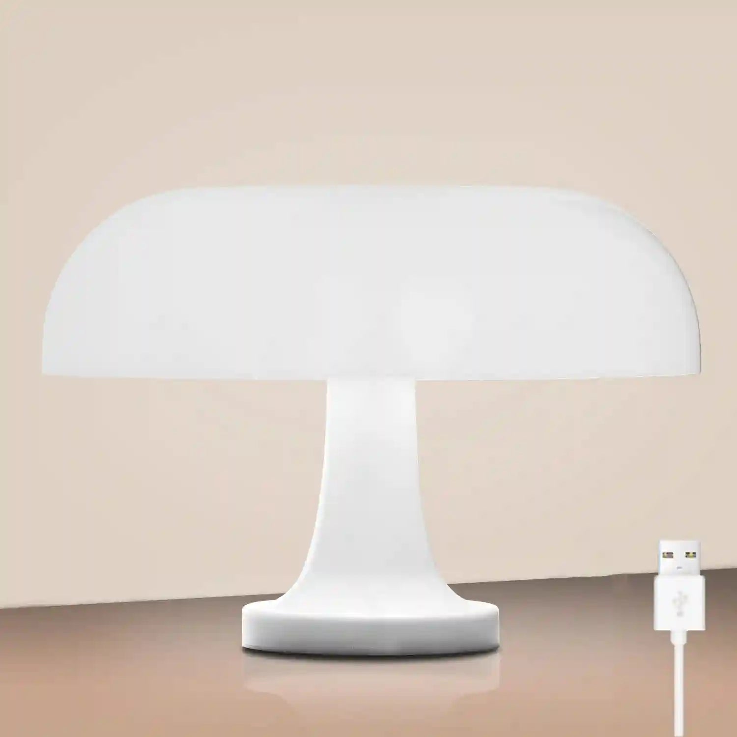 Mushroom Table Lamp - Bauhaus Bedside LED Light, 25cm Adjustable Desk Lamp Tidesmit