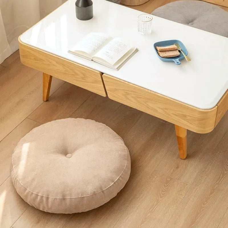 Inyahome Large Floor Cushions Round Seating Pillow for Adults Kids Tufted Thick Meditation Cushion for Yoga Living Room Tatami