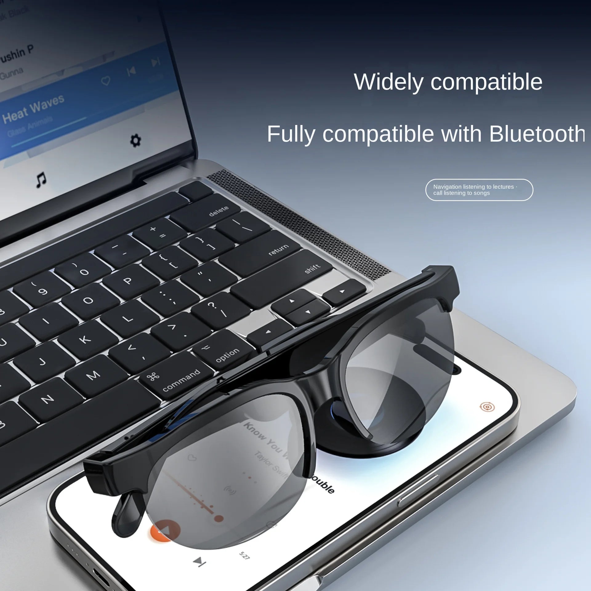 Smart Bluetooth Audio Glasses - Open Ear Spatial Sound for Mixed Reality Tidesmit