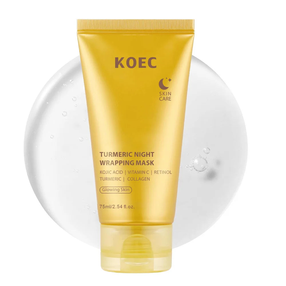 Tidesmit Korean collagen turmeric VC peel-off mask texture close-up for moisturizing skin brightening