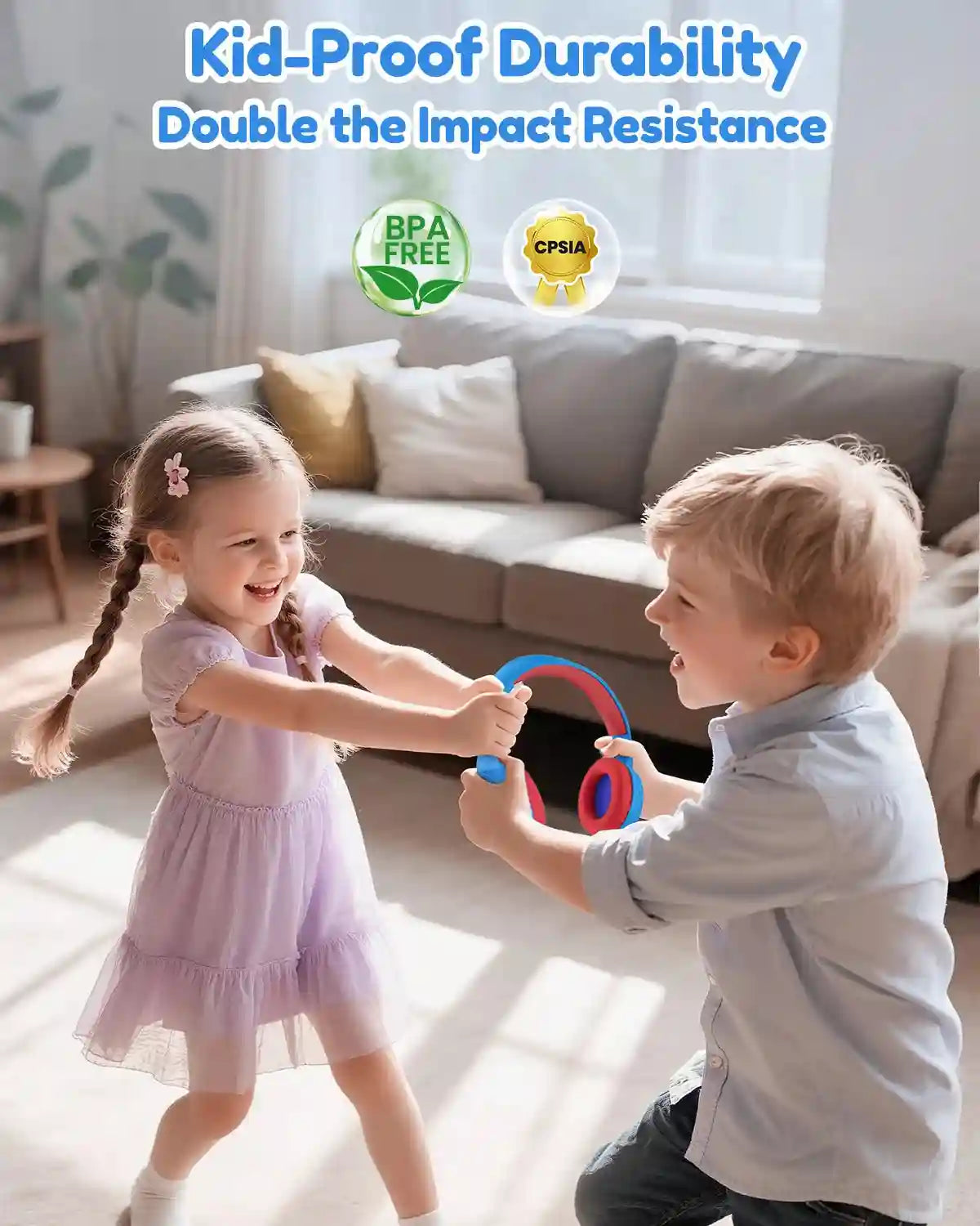 Kids Wireless Headphones, Volume Limited Bluetooth Over-Ear Headset Tidesmit