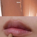 Rhode Peptide Lip Shape Pencil in Bend shade: creamy brown matte lip liner swatch and application on natural lips.