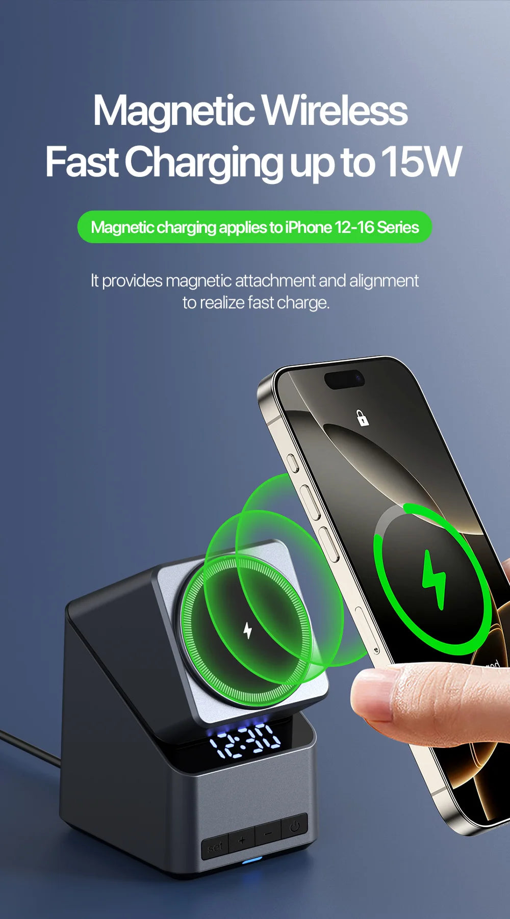4 in 1 Wireless Charger Station - Qi Certified MagSafe Compatible Tidesmit
