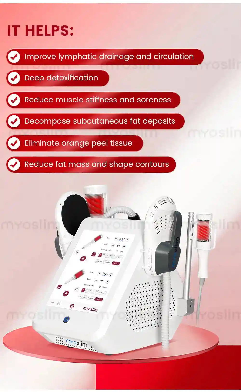 Electric Massager with EMS for Muscle Relief & Firming | Tidesmit Massage Roller Tidesmit