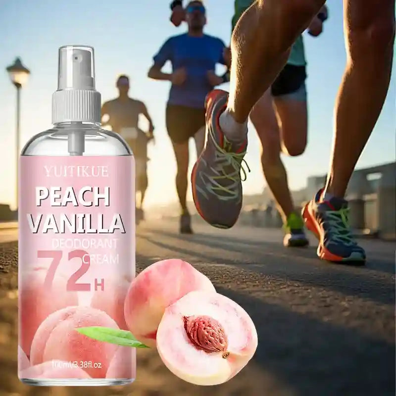 Tidesmit YUITIKUE Peach Vanilla shoe odor eliminator spray for instant and long-lasting fresh scent removal