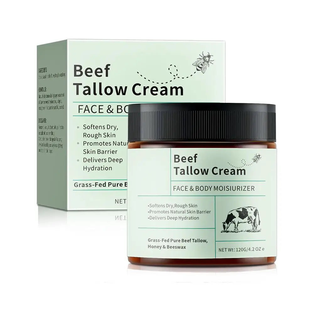 2PCS Beef Tallow Honey Moisturizer Cream Brightening Rejuvenation Nourishing Hydrating Redness Repair Pore Women Cosmetics 120g