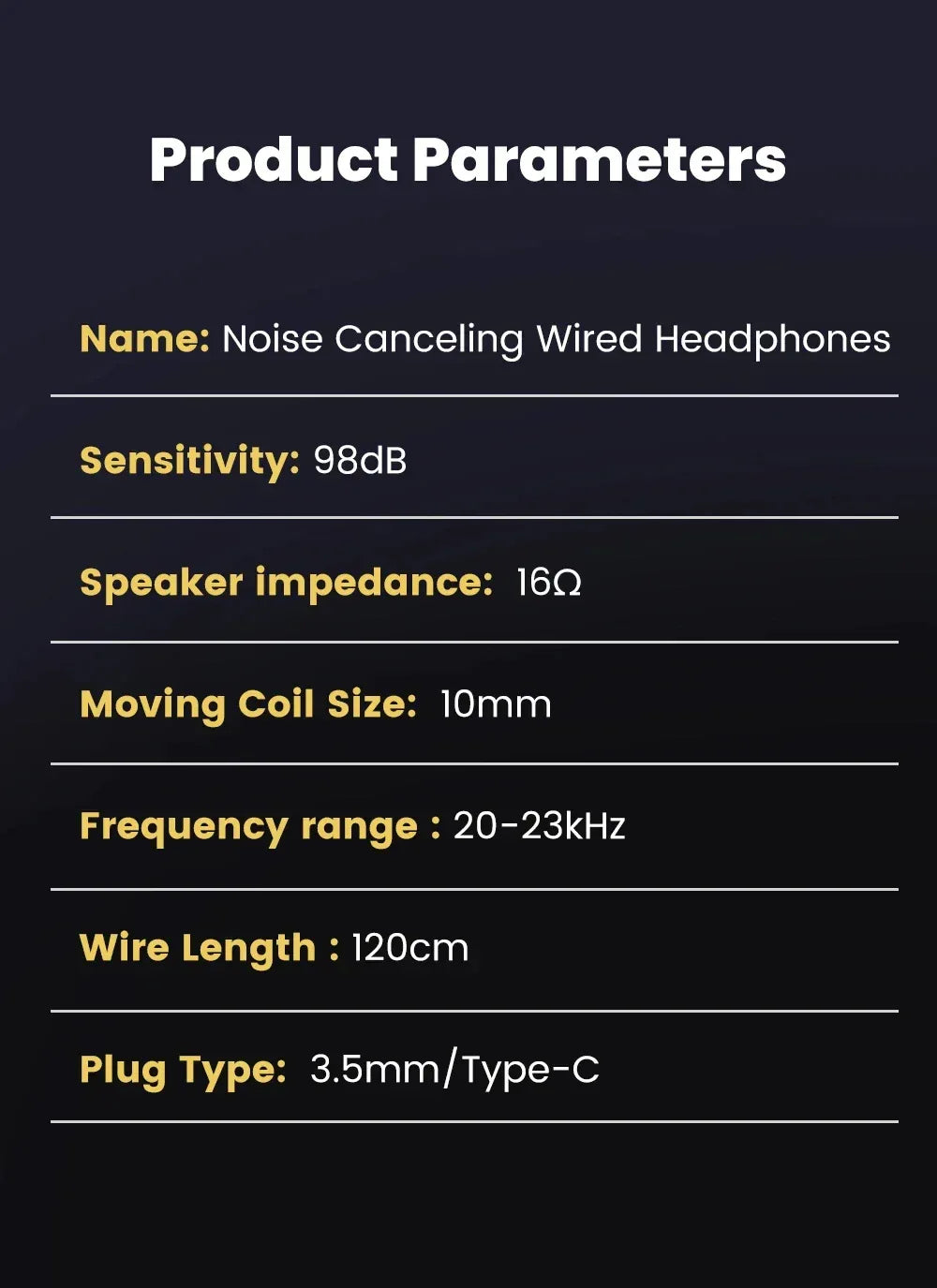 HiFi Wired Headphones with Microphone and Deep Bass by Tidesmit Tidesmit