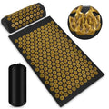 Acupressure Mat Set with Pillow - Deep Tissue Muscle Relief 3PCS Massage Roller 3PCS Lotus Gold Tidesmit