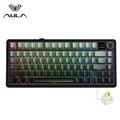 AULA F75 MAX Gaming Mechanical Keyboard 75% Wired/Bluetooth/2.4G Hot-Swap RGB E-sports Keyboard with TFT Screen for PC/Mac  ﻿
