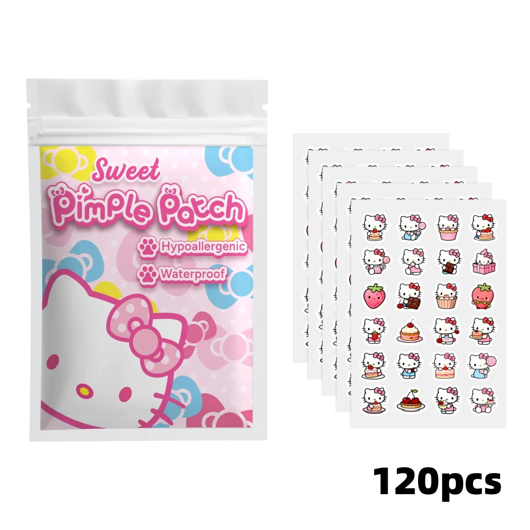 120PCS hello kitty Acne patches, facial acne patches, hydrogel acne removal patches, concealer