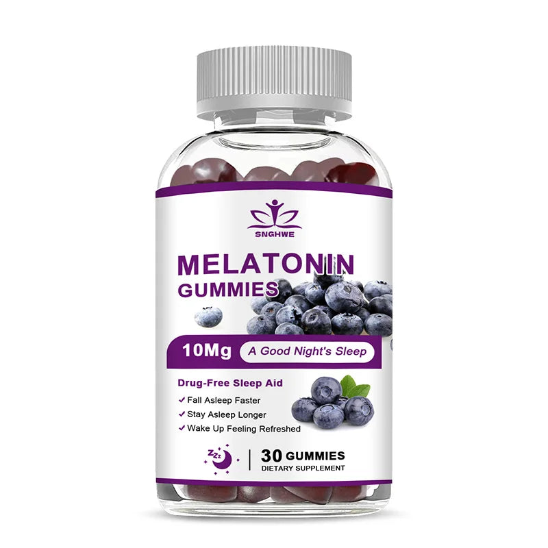 Sleep Melatonin Gummies 10mg Fall Asleep Faster,Sleep Longer,Blueberry flavor Sleep Dietary Supplement-Vegan,Non-GMO,Gluten-Free