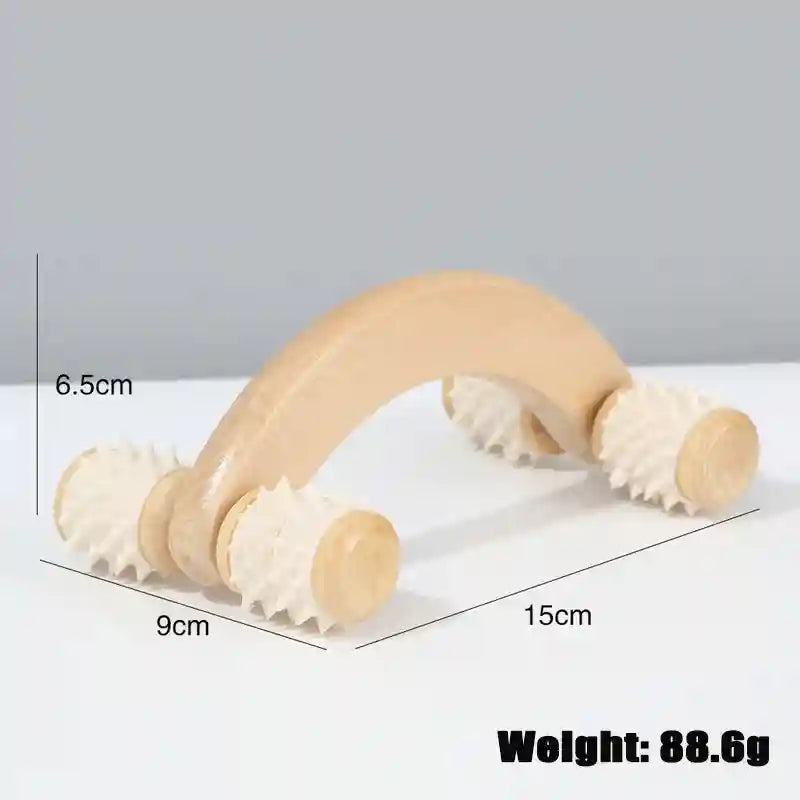 Wooden Massage Roller for Deep Tissue Muscle Relief - Tidesmit Massage Roller Shape-M Tidesmit