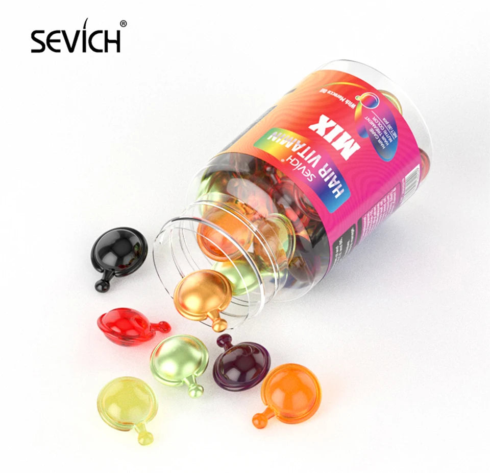 Sevich 30pc Keratin Moroccan Oil Hair Vitamin Capsules for Silky, Repaired, and Smooth Hair Care Treatment by Tidesmit.