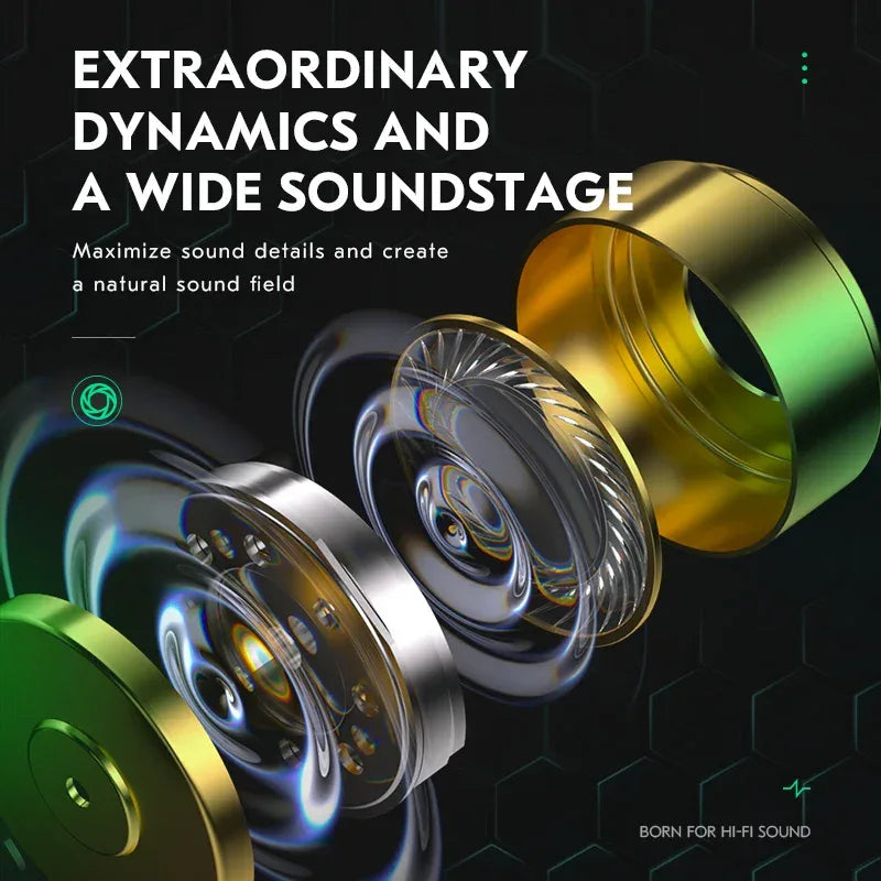 Hybrid Hi-Fi In-Ear Monitors DD&BA Wired Headphones by Tidesmit Tidesmit