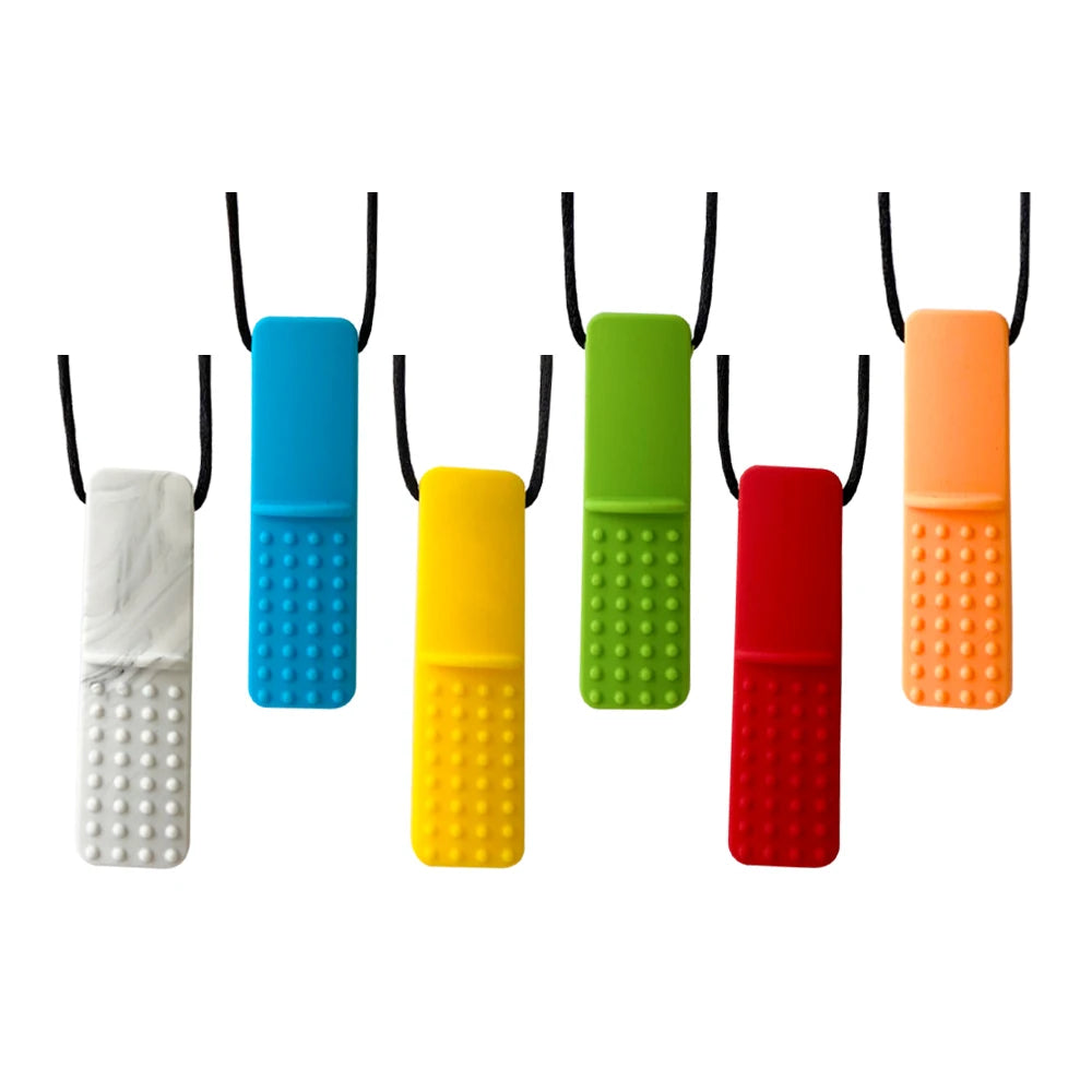 Baby Silicone Teethers BPA Free Babi Food Grade Pendant Pacifier Clips Necklace DIY Baby Teething Toys Therapy Tools for Autism