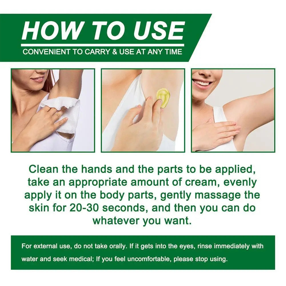 Tidesmit 10g underarm odor eliminator balm, a moisturizing anti-sweat deodorant cream for long-lasting freshness.