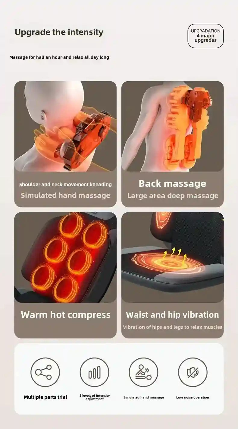 Tidesmit Full Body 5-in-1 Folding Electric Massager with Heat Therapy Massage Roller Tidesmit