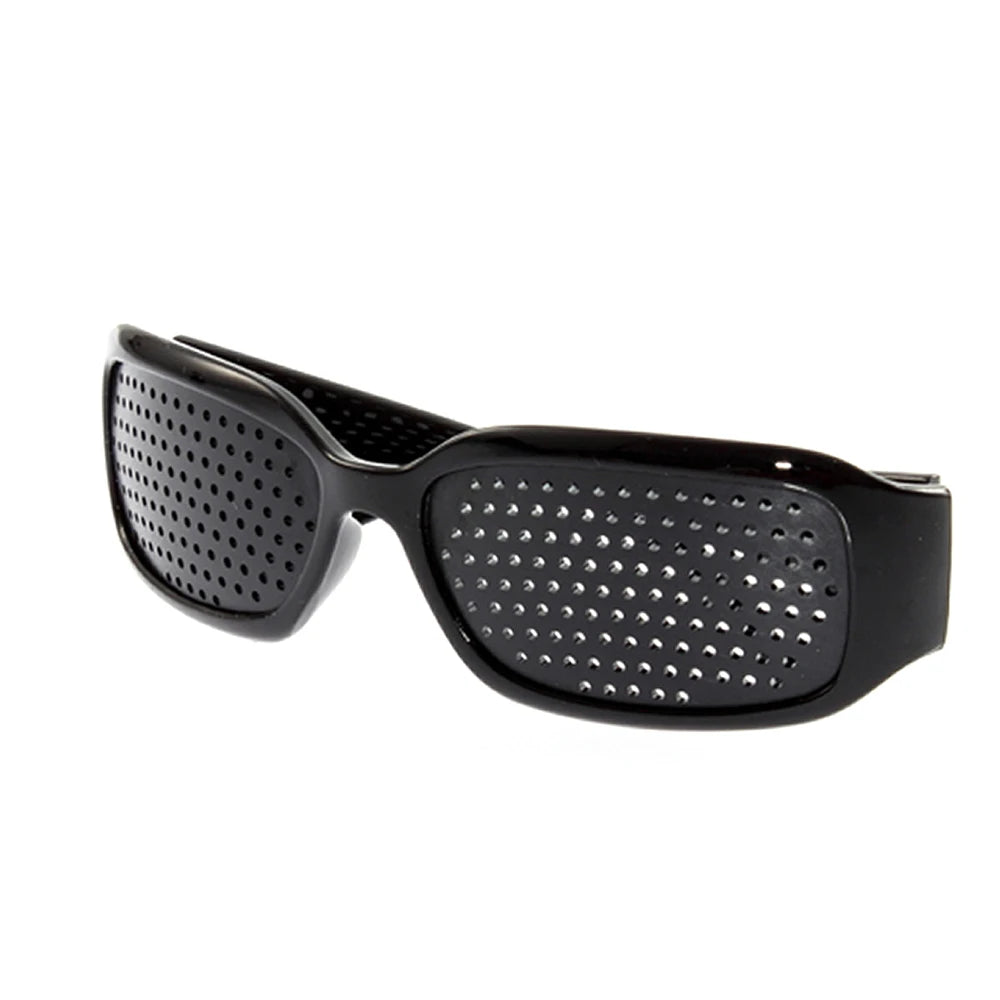 Pin Hole Glasses for Eye Strain Relief - Black Adjustable Frame Tidesmit