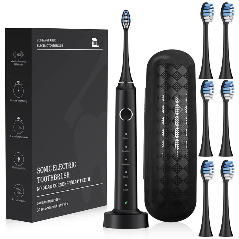 Automatic Electric Toothbrush Six-Speed Adult & Children's Universal Soft Bristle Charging Smart Toothbrush for All Ages