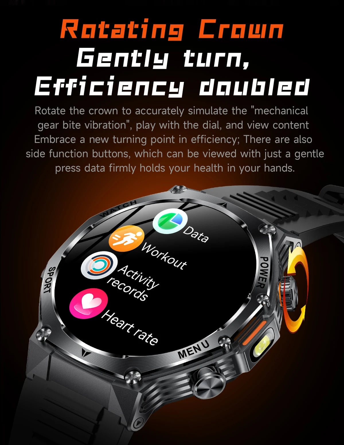YLL-AK82 Outdoor Sport for Smart Watch Fitness Tracker Sleep Tracker IP67 Waterproof AMOLED Screen Heart Rate Monitor