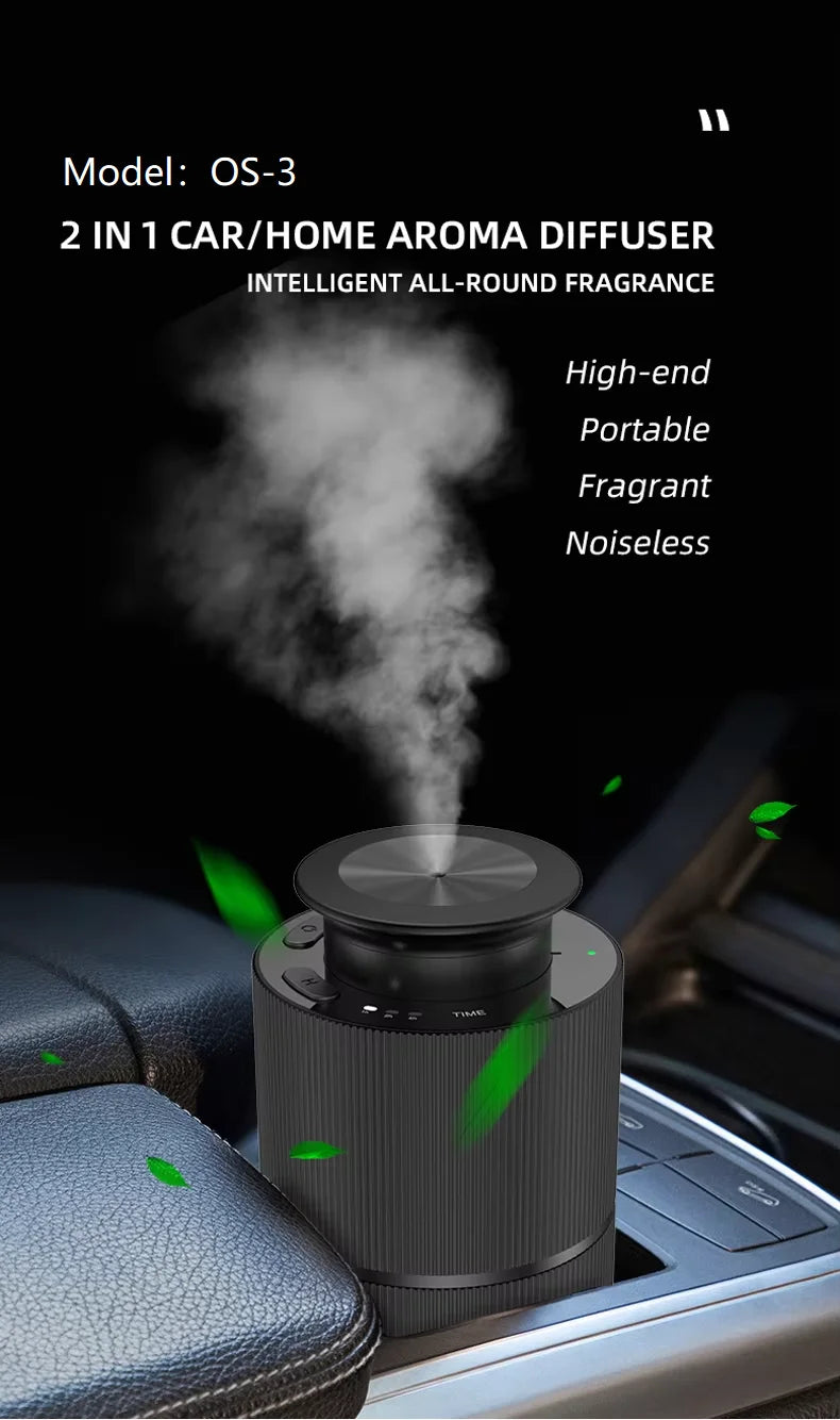 Car Diffuser Waterless Essential Oil Diffuser Aromatherapy Atomizing Diffuser For Office Room Portable Home Freshener Device