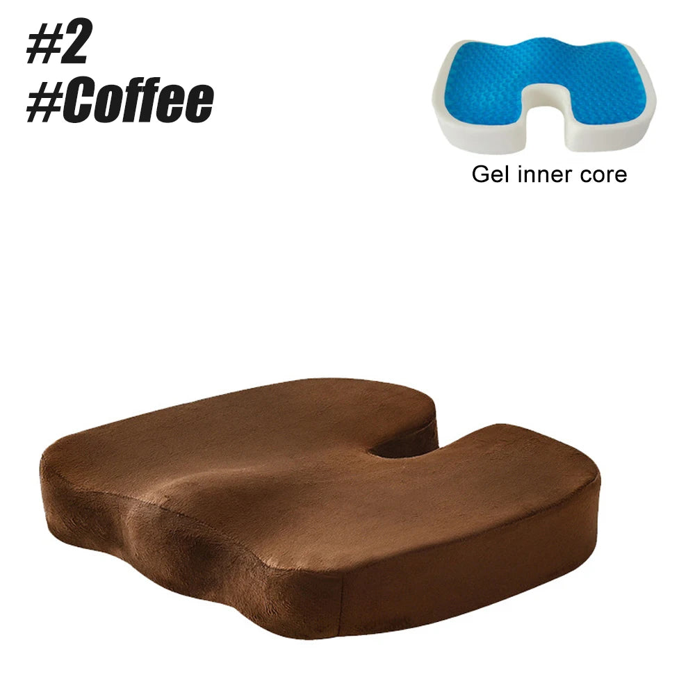 Gel Seat Cushion for Office Chair - Ergonomic Orthopedic Tidesmit Massage Cushion 2-Coffee Tidesmit