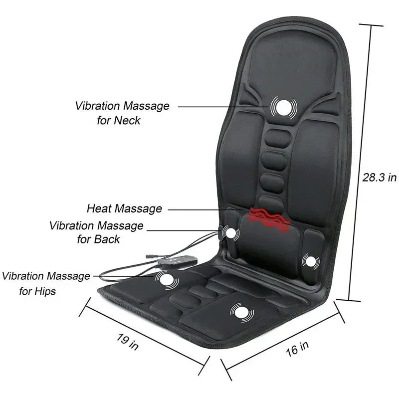Portable Electric Back Massager with Heat Therapy for Muscle Relief Massage Chairs Tidesmit