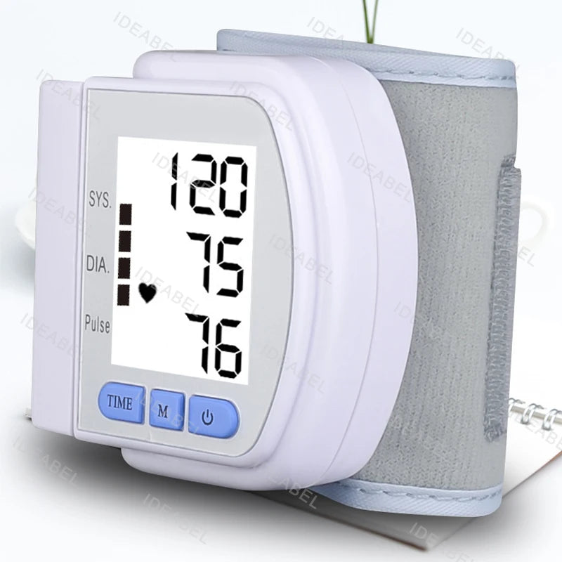 Blood Pressure Monitor Heart Beat Rate Pulse Meter Digitlal Tensiometro Health Medical BP Sphygmomanometer Wrist cuff Digital