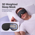 Sleep Eye Mask, 3D contour design with gravity beads inside, weighted Eye Mask 100% light blocking, relieving eye fatigue