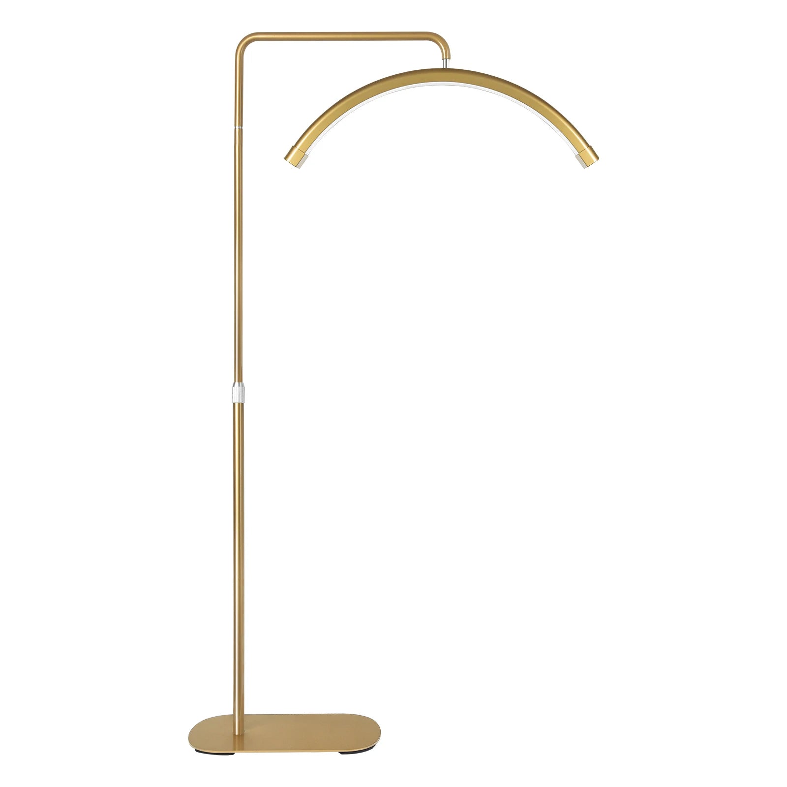 Half Moon LED Lash Light with Floor Stand - Adjustable Beauty Lamp Gold Tidesmit