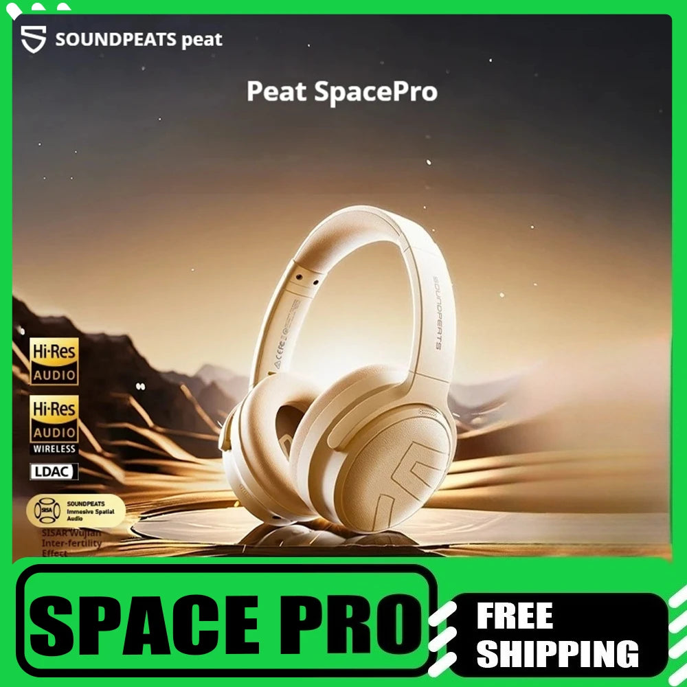 Wireless Noise Cancelling Headphones - Over-Ear Pro Audio Black & White Tidesmit