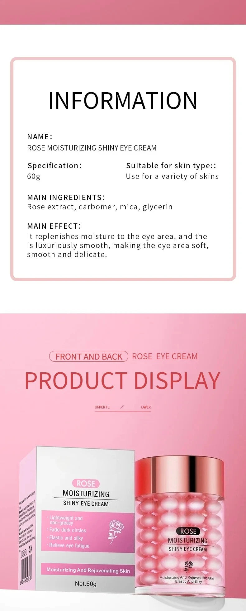 Tidesmit Rose Infusion Eye Serum texture close-up for soothing puffiness and boosting skin vibrancy