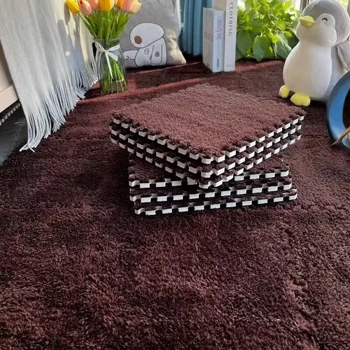 10/20 Pcs Pack of Plush Fitness Yoga Mats Soft Fluffy Interlocking Foam Mats Non Slip Rug Suitable for Bedrooms Living Rooms