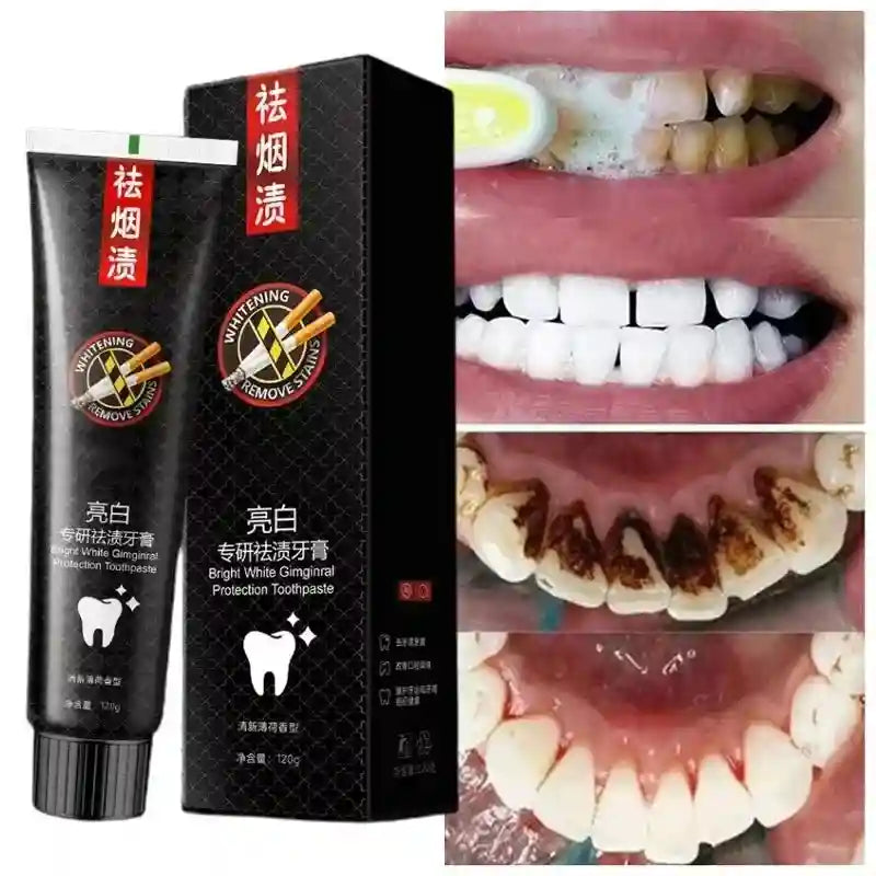 Tidesmit teeth whitening toothpaste for plaque removal, stain whitening, and fresh breath oral hygiene.