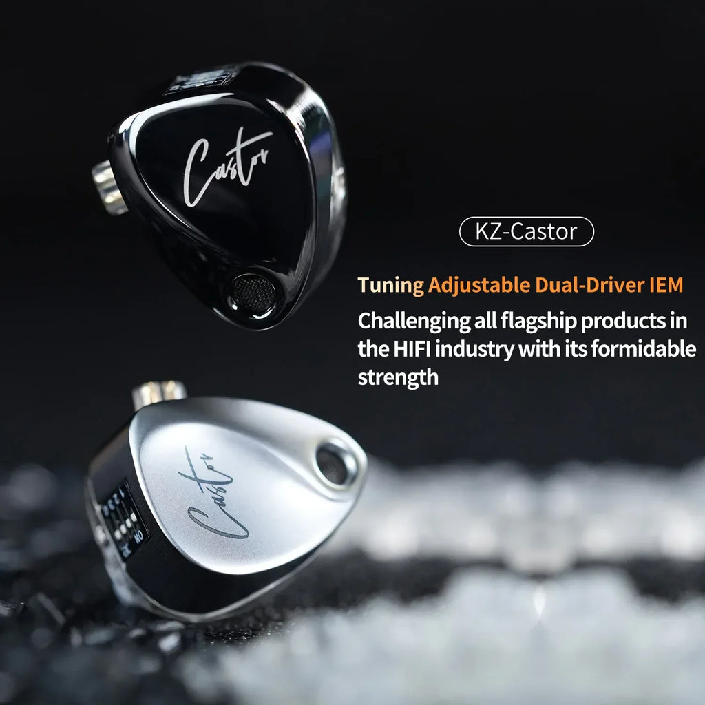 KZ Castor Dual Driver Wired In-Ear Monitors by Tidesmit Tidesmit