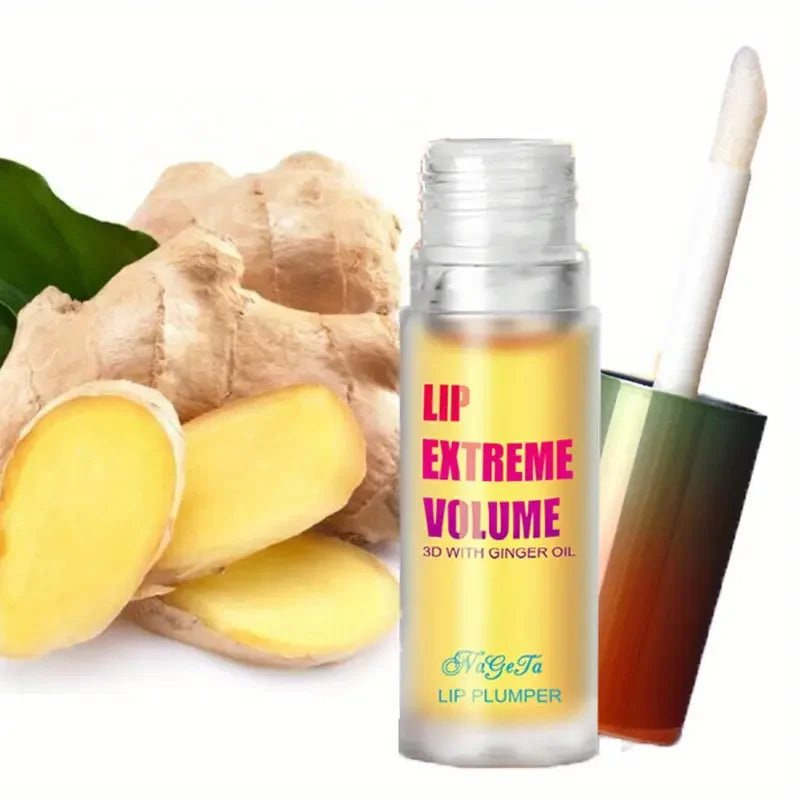 Ginger And Mint Lip Plumper Oil - Hydrating Volumizing Serum for Full Lips Lip Care 1pcs Ginger Tidesmit