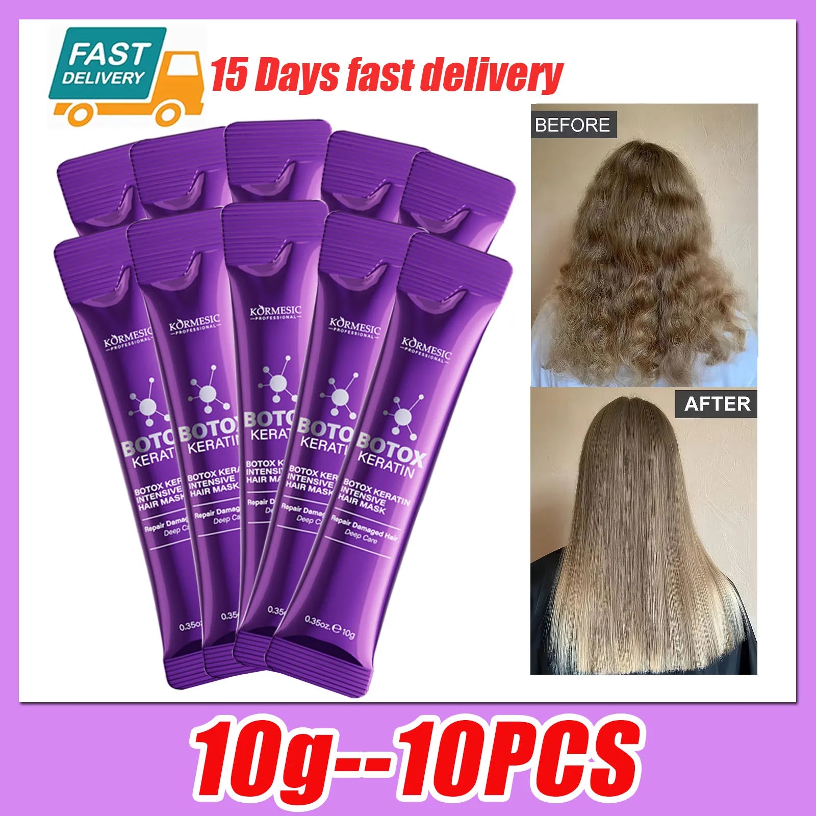 Tidesmit Keratin Hair Mask: 5-second deep repair treatment for smooth, shiny, and frizz-free damaged hair.