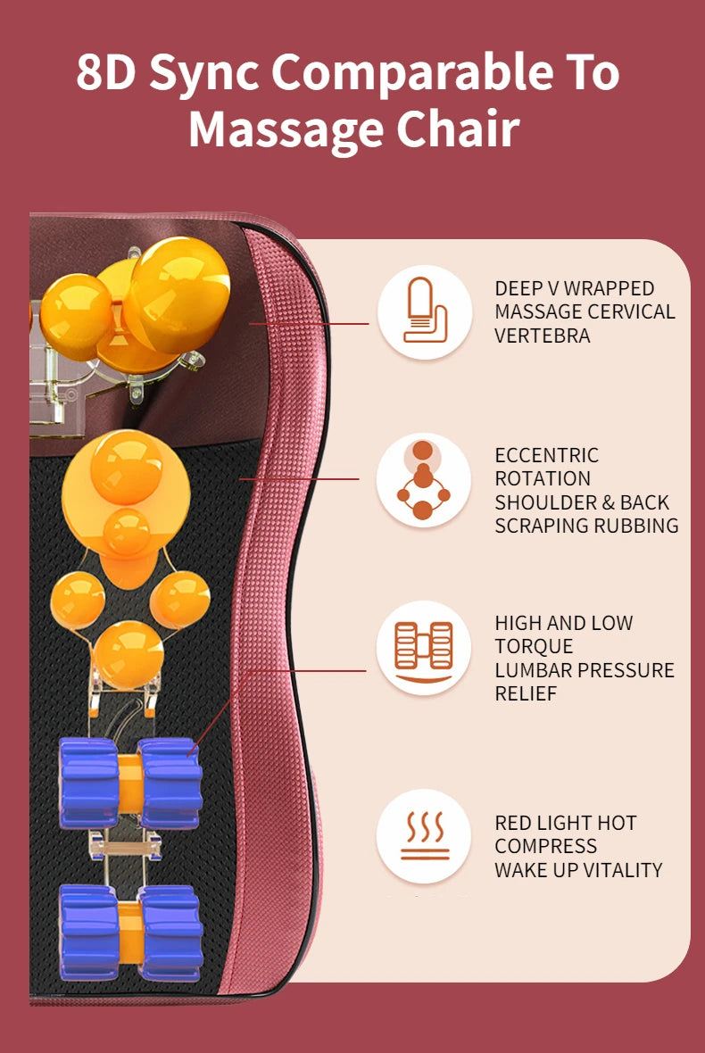 Full Body Electric Massager with Deep Tissue Heat Therapy by Tidesmit Body Shaping Massage Equipment Tidesmit