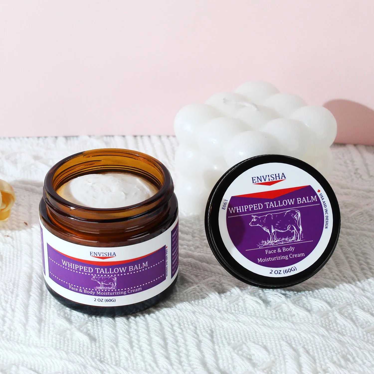 Face Cream Whipped Tallow Balm Collagen Hyaluronic Acid Skin Care Anti-Wrinkle Aging Moisturizing Shrink Pores Whitening Smooth