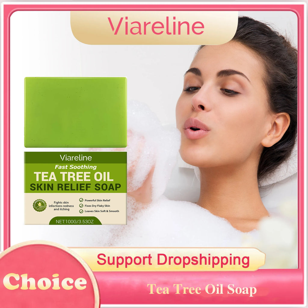 Tea Tree Oil Soap Deep Cleansing Bar - Natural Cruelty-Free Skin Care Scrubs Treatments Tidesmit