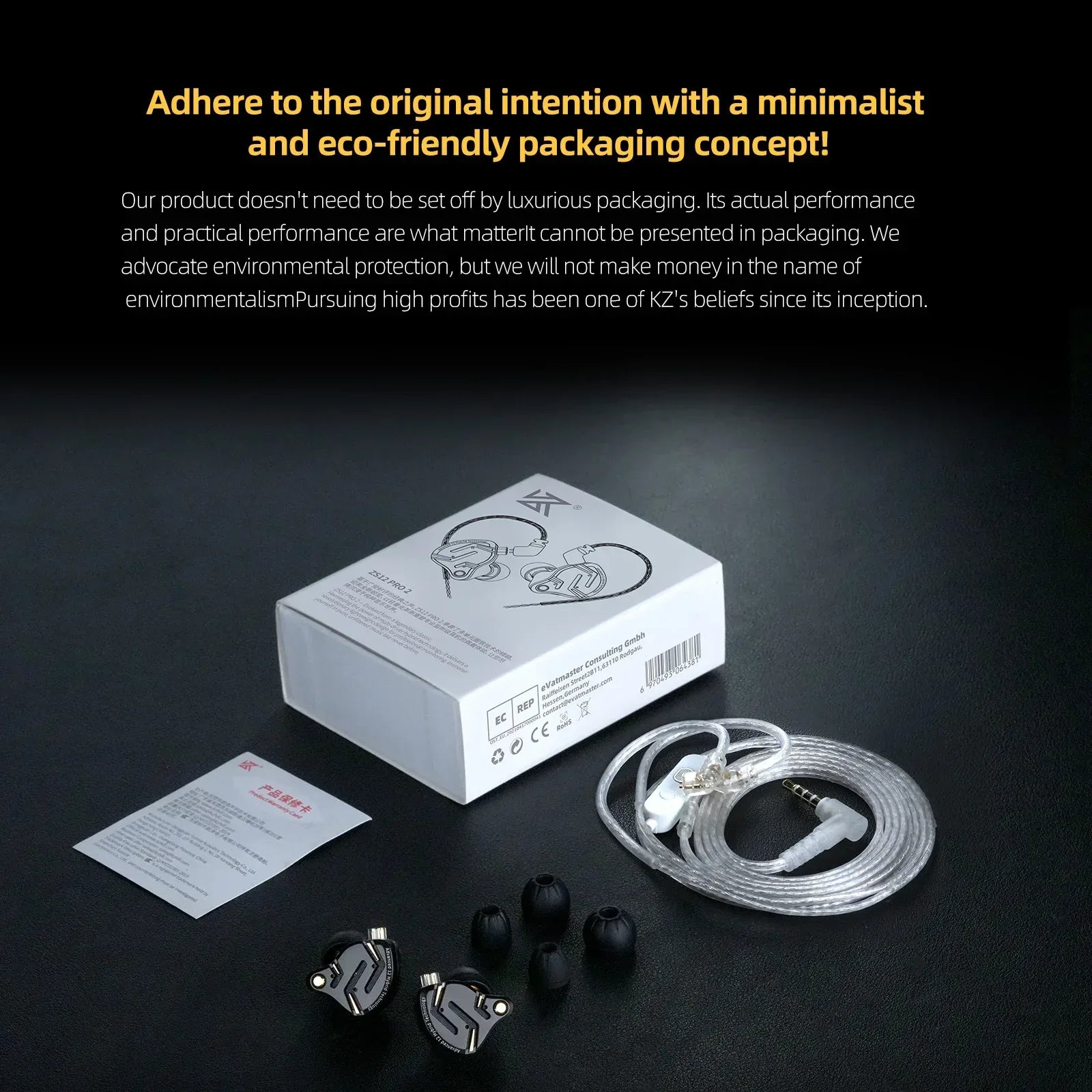 KZ ZS12 Pro Hybrid In-Ear Monitors HiFi Wired Earphones - Tidesmit Tidesmit